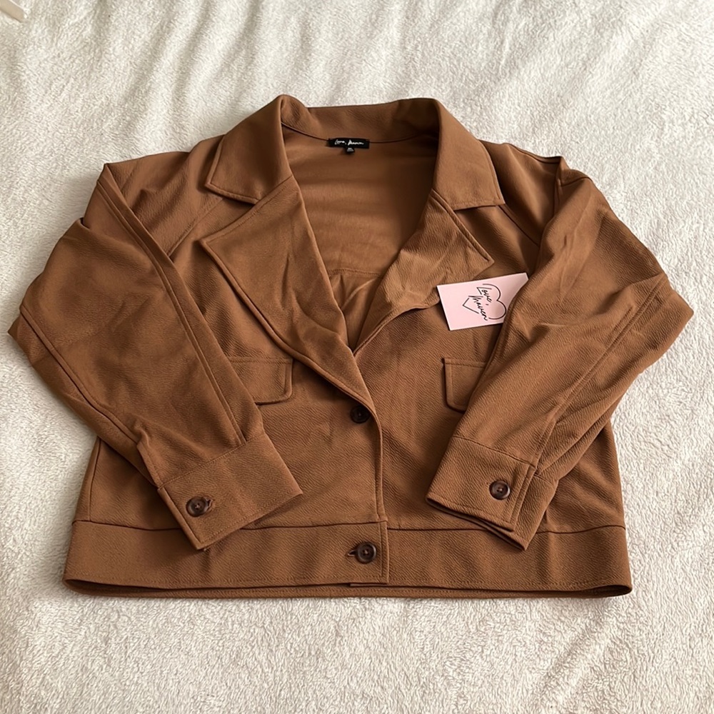 NWT Love, Maven Tan Blazer